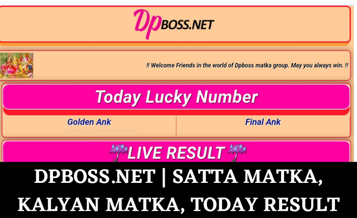 DPBOSS Net Satta Result